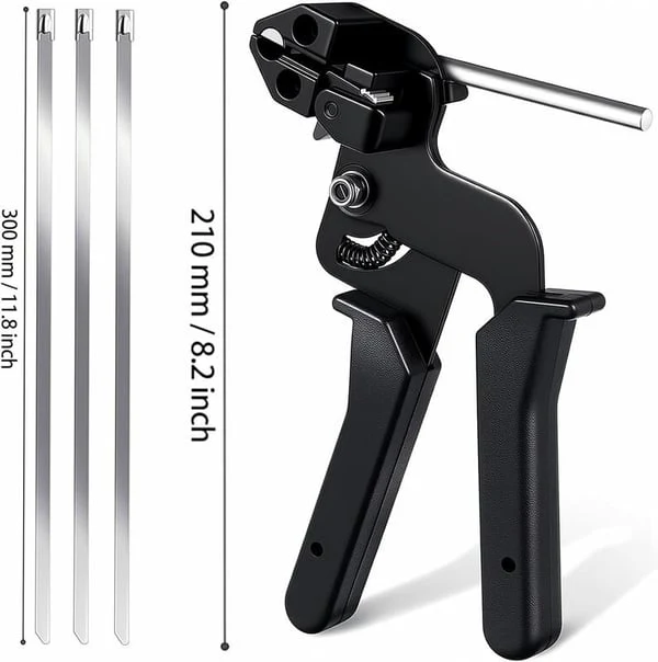 Stainless Steel Cable Tie Gun with Metal Fasteners - Image 7
