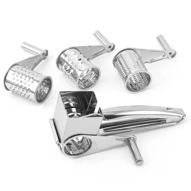 Stainless Steel Cheese Grater with Interchangeable Blades - Image 5