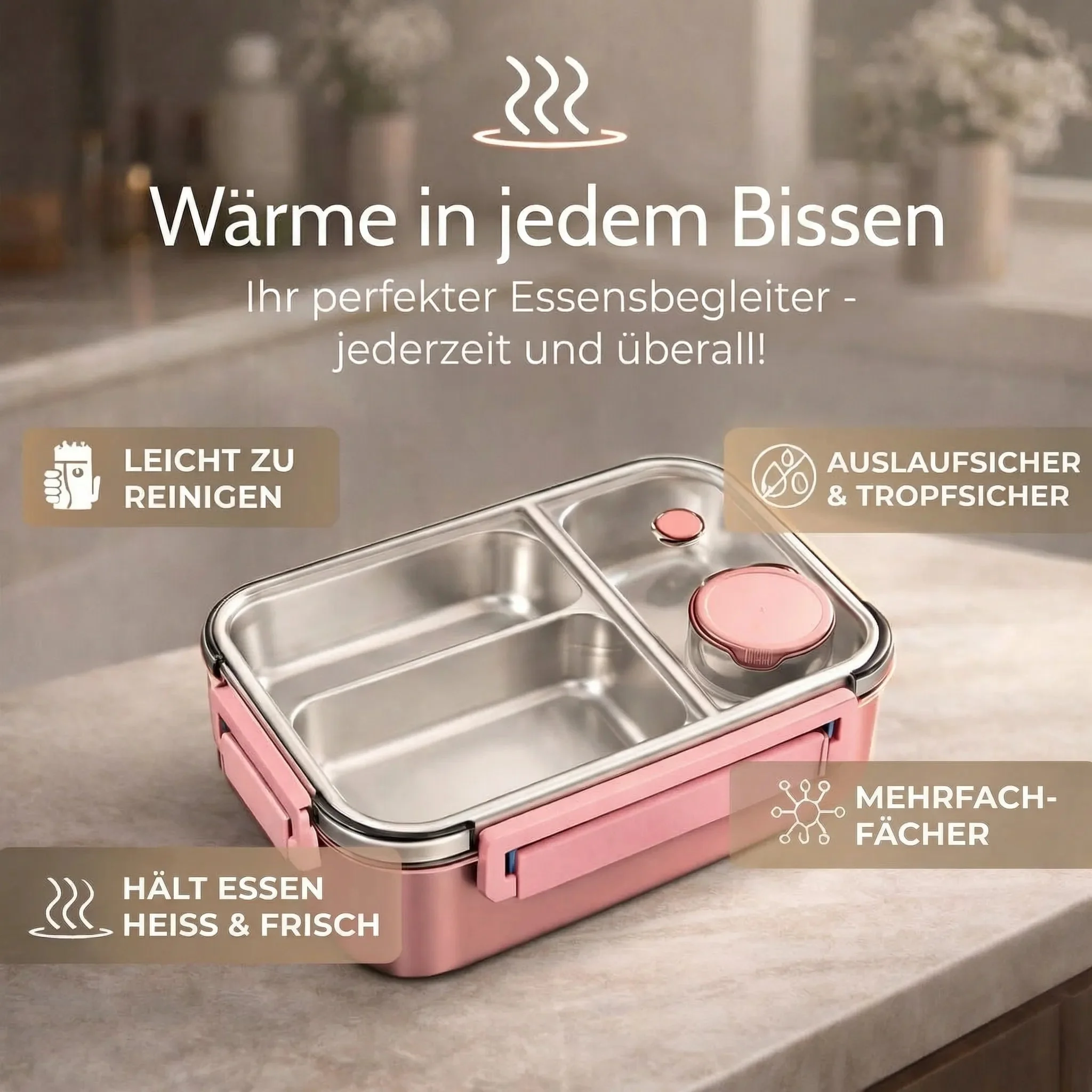 Stainless Steel Compartment Lunch Box - Image 5