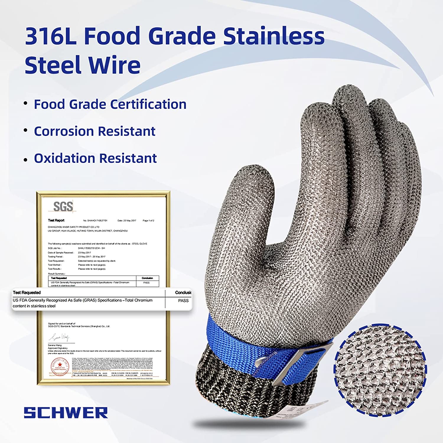 Stainless Steel Cut-Resistant Glove for Food Safety - Image 8