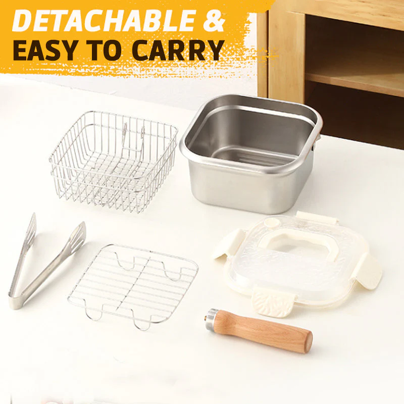 Stainless Steel Deep Fryer – Enjoy Crispy, Healthy Meals Anywhere Effortlessly! - Image 5