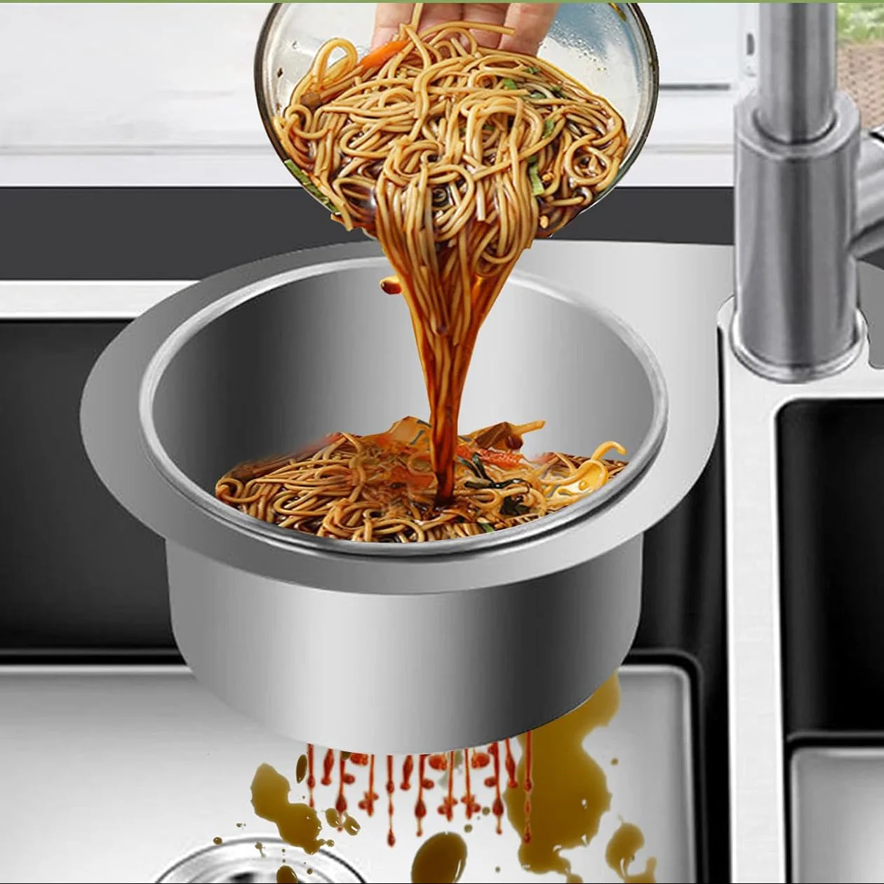 Stainless Steel Sink Basket Strainer | Swan-Shaped Drain Filter | SinkStrainer - Image 10