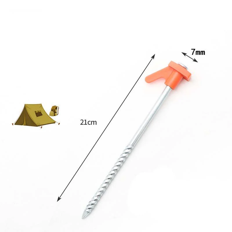 Steel Tent Stakes with Spiral Threads - Image 7
