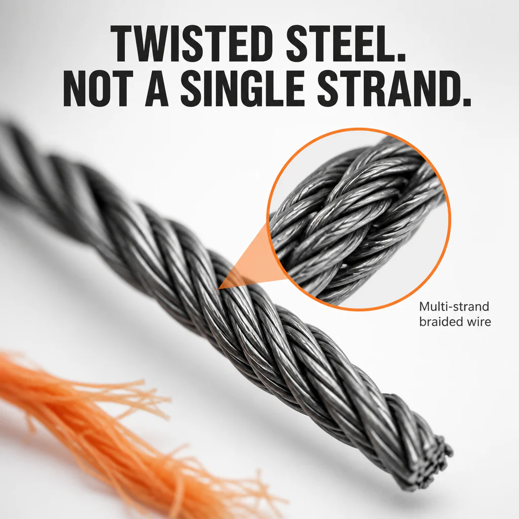 SteelGuard Pro™ — Replace Snapping Nylon with Twisted Steel That Won't Break | 2-Pack - Image 4