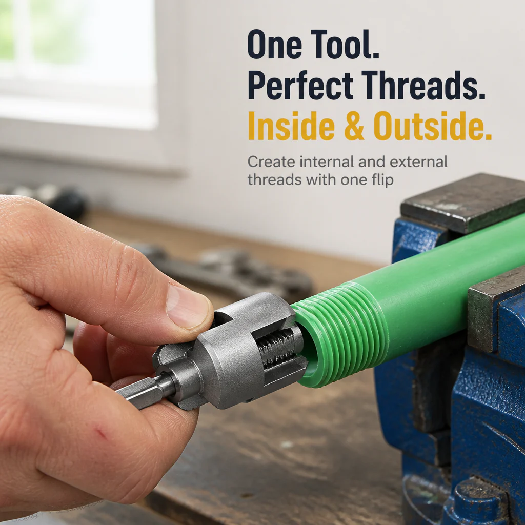 SteelTight™ — Thread Plastic Pipe Inside & Out in One Pass, Zero Leaks - Image 3