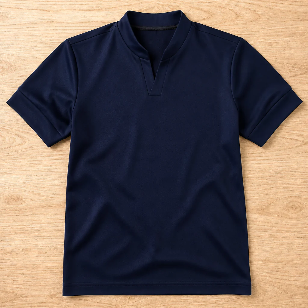 StratoFlex™ – Slim-Fit Performance Tee with Notched Stand Collar - Image 10