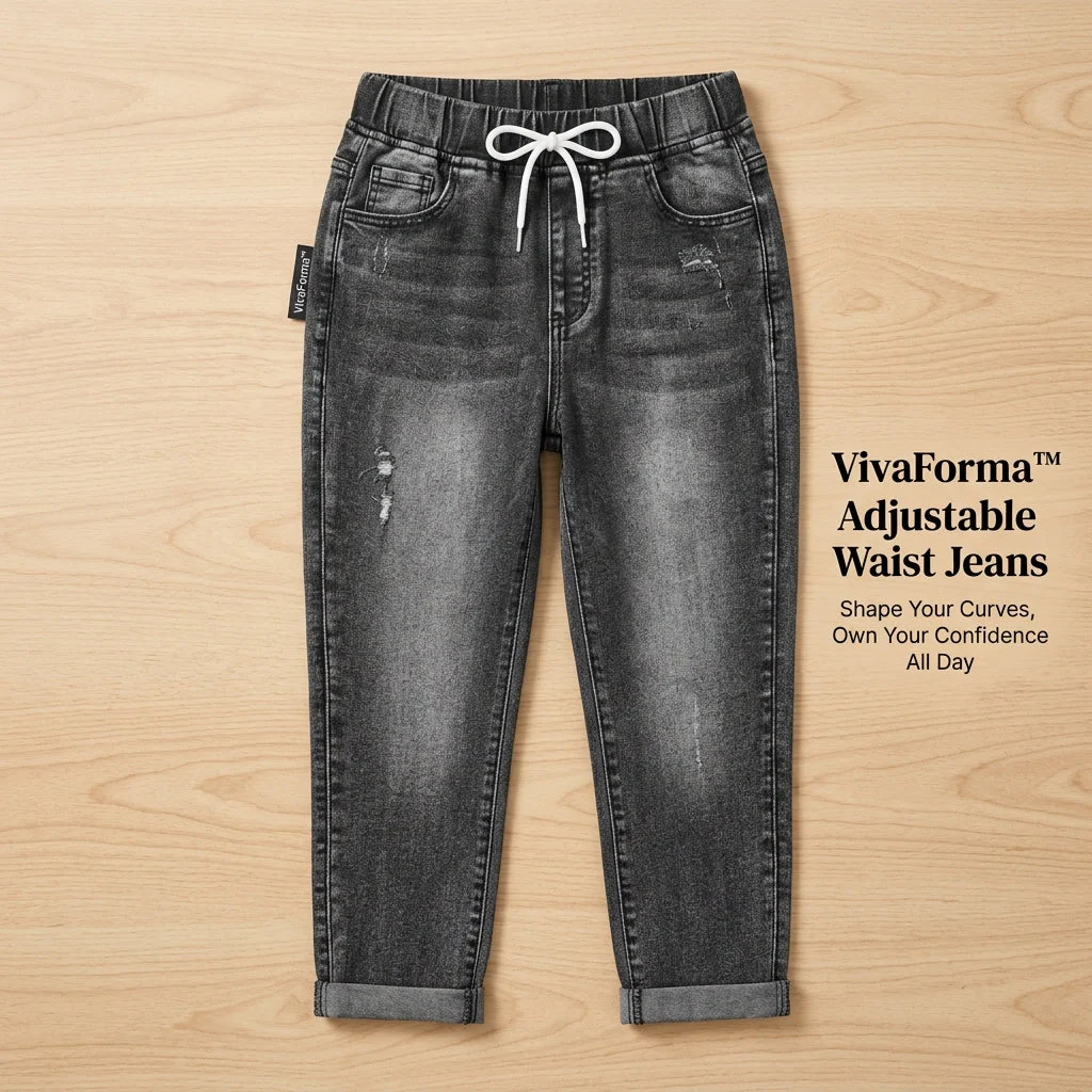 VivaForma™ – Relaxed Pull-On Stretch Jeans with Adjustable Drawstring Waist - Image 10