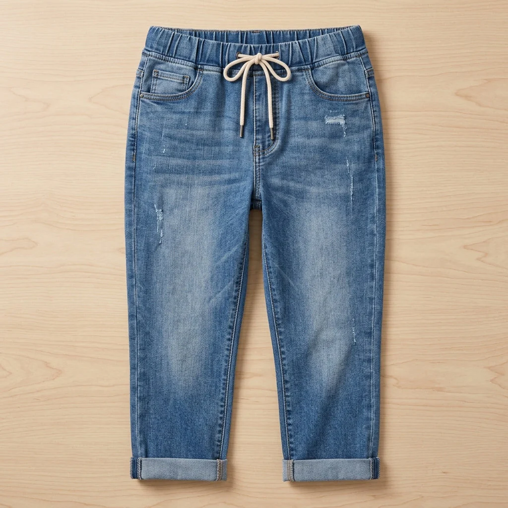 VivaForma™ – Relaxed Pull-On Stretch Jeans with Adjustable Drawstring Waist - Image 4