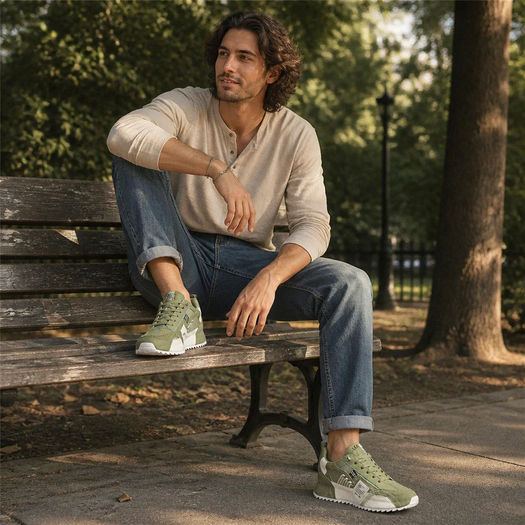 StridePro™ – Retro Heritage Runner Sneakers with Suede & Mesh Mix - Image 2