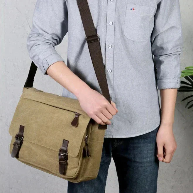 Stylish Canvas Shoulder Bag for Organized Travel - Image 9