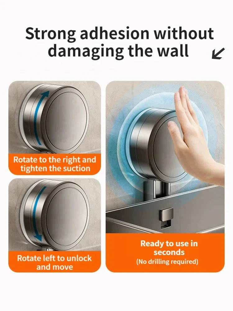 Suction Cup Shower Shelf | No-Drill Installation | Drip Catcher | SnapShelv - Image 5