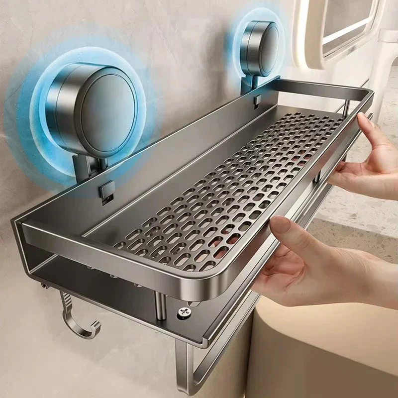 Suction Cup Shower Shelf | No-Drill Installation | Drip Catcher | SnapShelv - Image 9