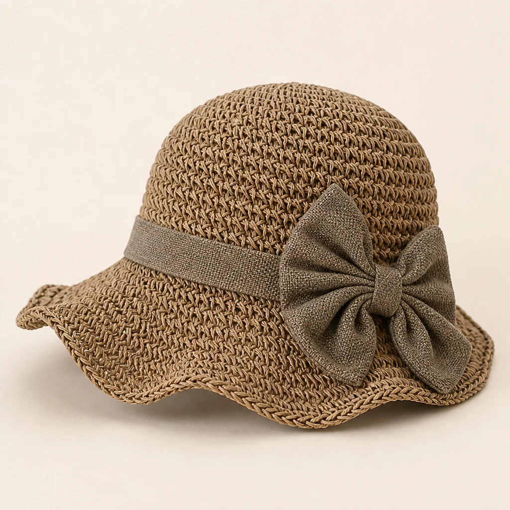 SunSway™ – Packable Woven Straw Sun Hat with Bow Detail - Image 8