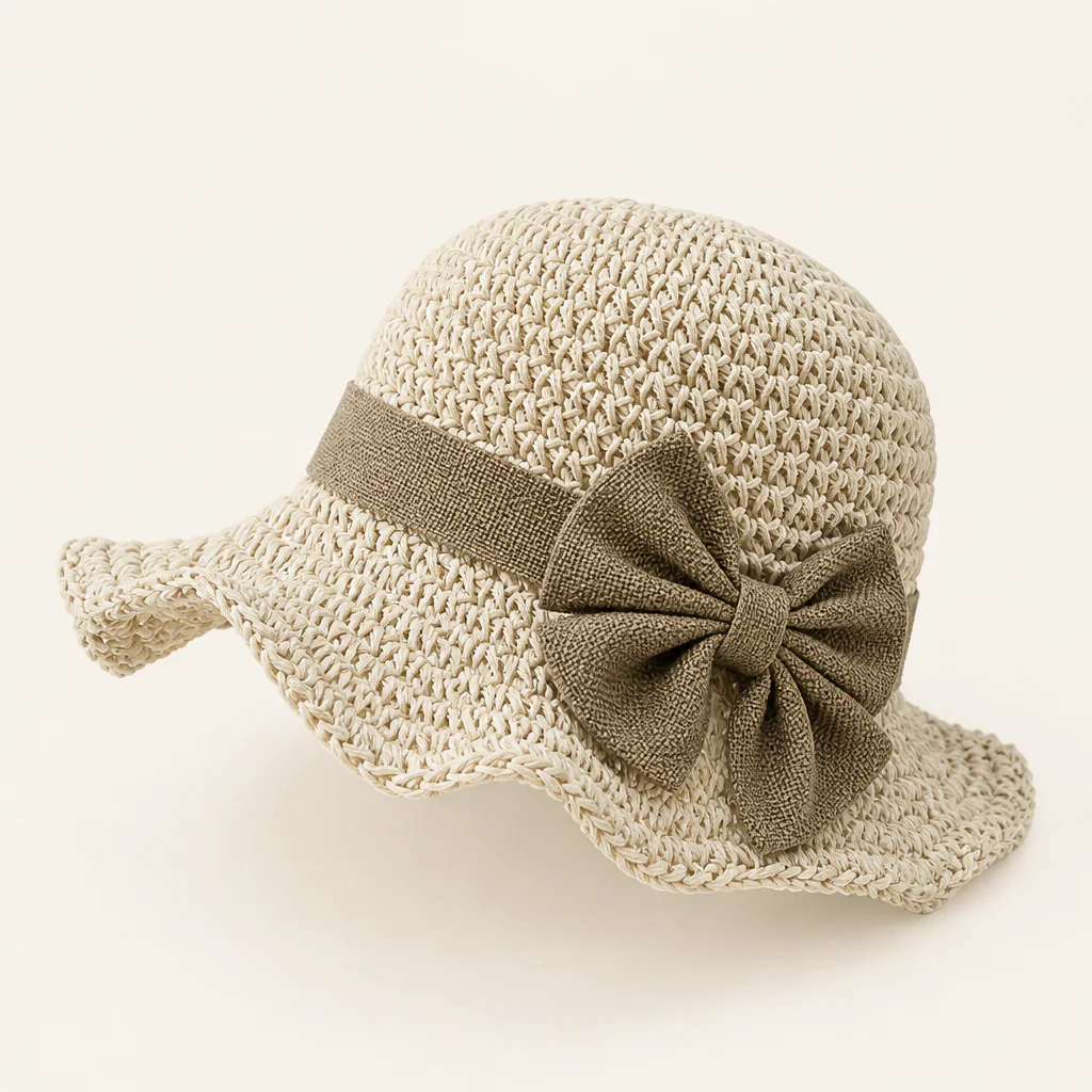 SunSway™ – Packable Woven Straw Sun Hat with Bow Detail - Image 9