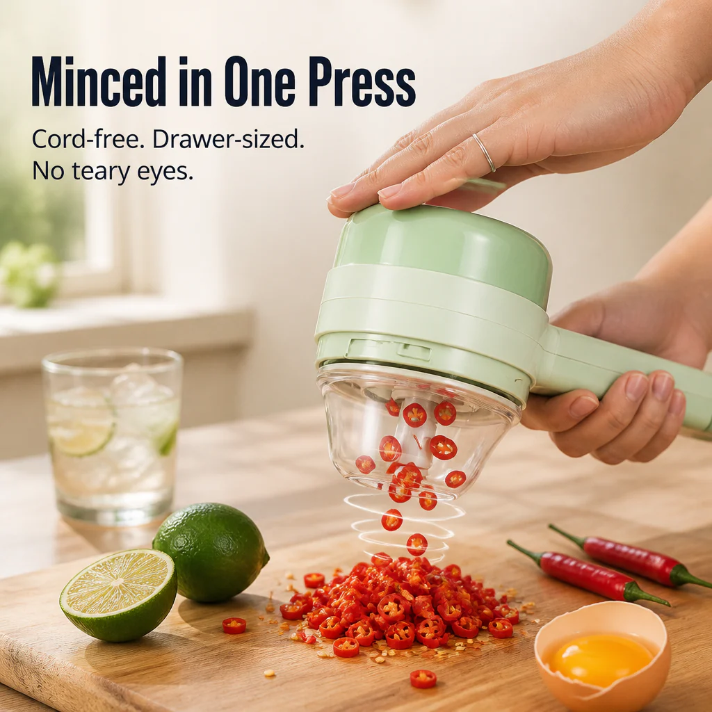 SwiftChop™ Elite — Mince, Slice & Whisk a Whole Meal's Prep in Seconds, Cord-Free