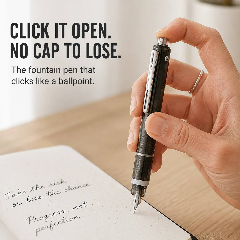 SwiftScript™ — Get Fountain-Pen Glide Without the Cap-Off Hassle