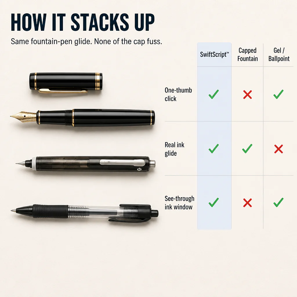 SwiftScript™ — Get Fountain-Pen Glide Without the Cap-Off Hassle - Image 6