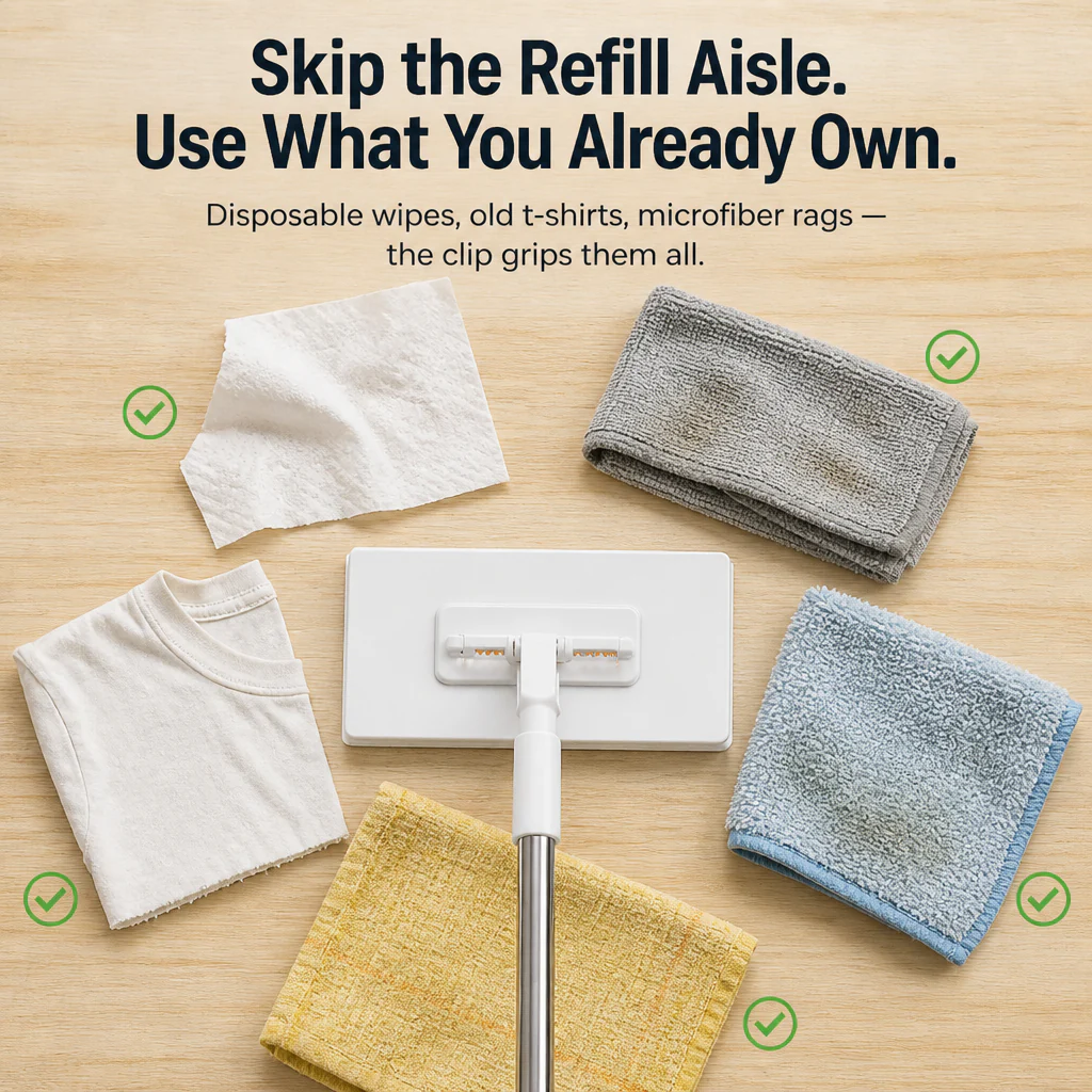 SwiftSweepPro™ — Clip Any Cloth, Sweep Any Floor, Skip the Refill Aisle for Good - Image 5
