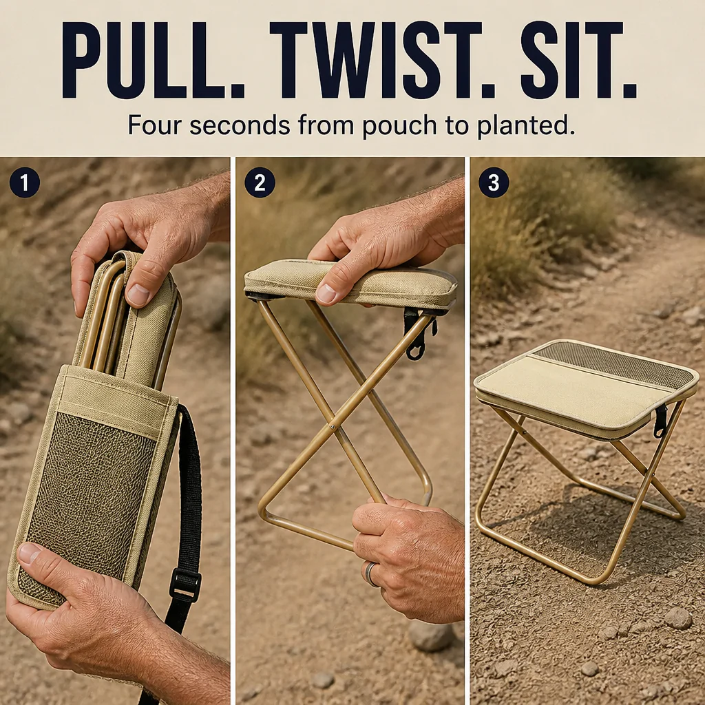 TerraSeat™ — Carry a 330 lb Seat That Folds Into Your Daypack - Image 4