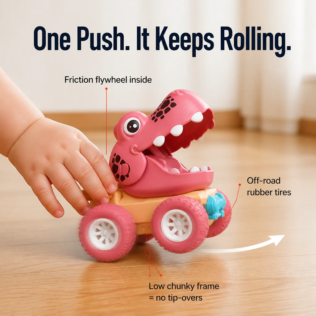 ThunderRex™ — Push, Race, and Roar with Tough No-Battery Dino Trucks - Image 3