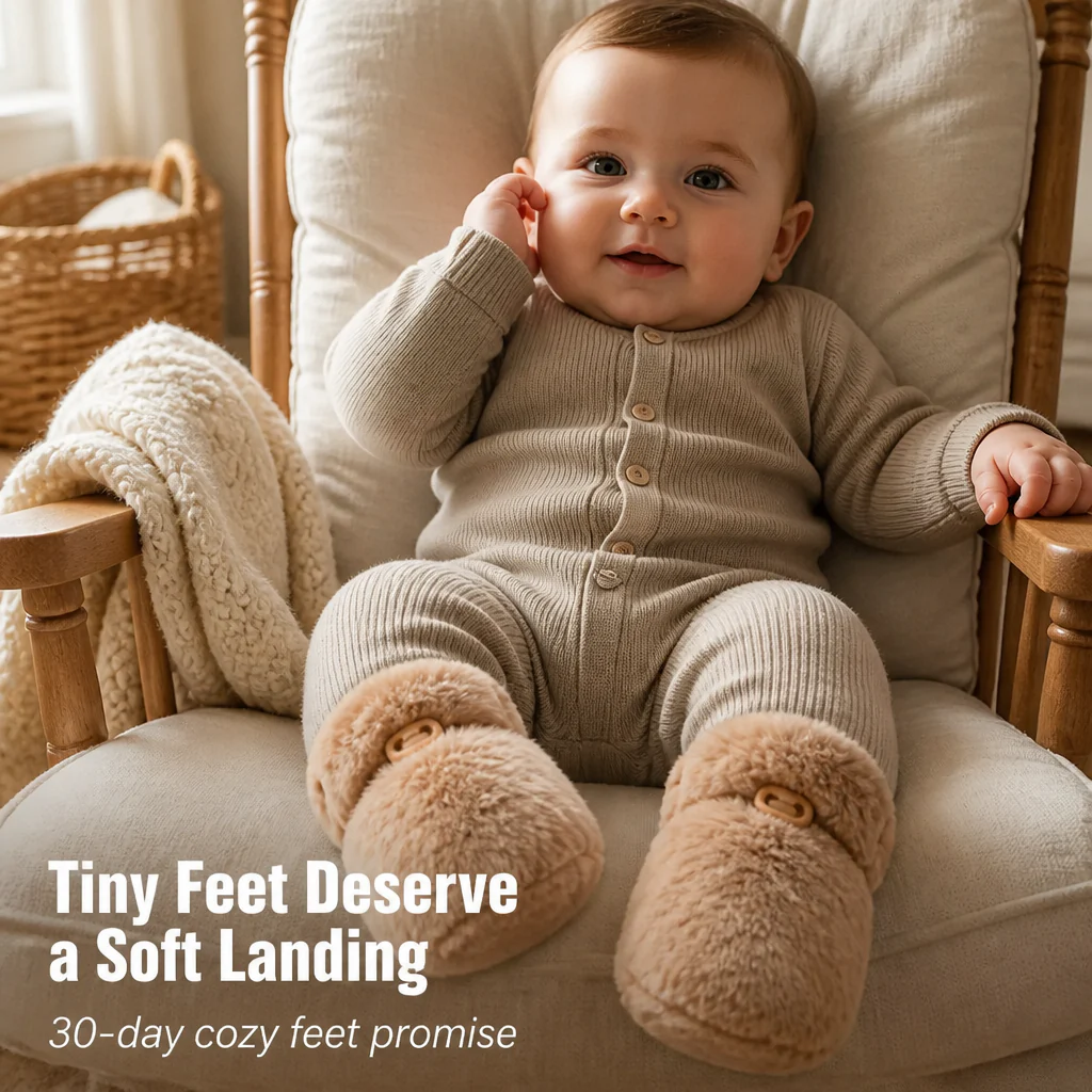 TinyTreadz™ — Cozy Up Tiny Feet With Plush Booties That Actually Stay On - Image 6