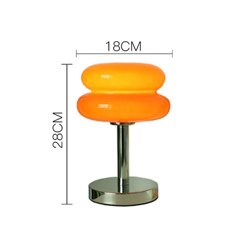Glass table lamp with colorful pattern for bedroom and bedside table - child-friendly night light - Image 7