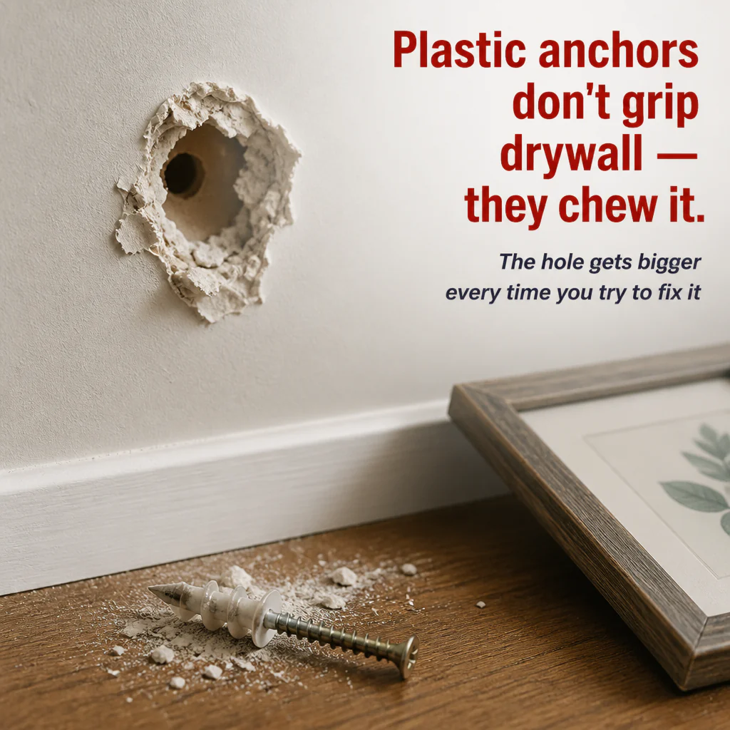 TitanFixx™ — Hammer-In Steel Anchors That Grip Drywall From the Back - Image 2
