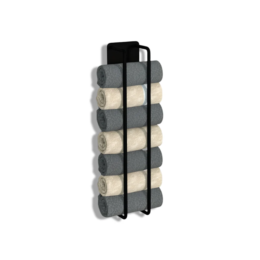Towel Rack | Upright Wall Organizer | Open Wire Basket | TowelStack - Image 8