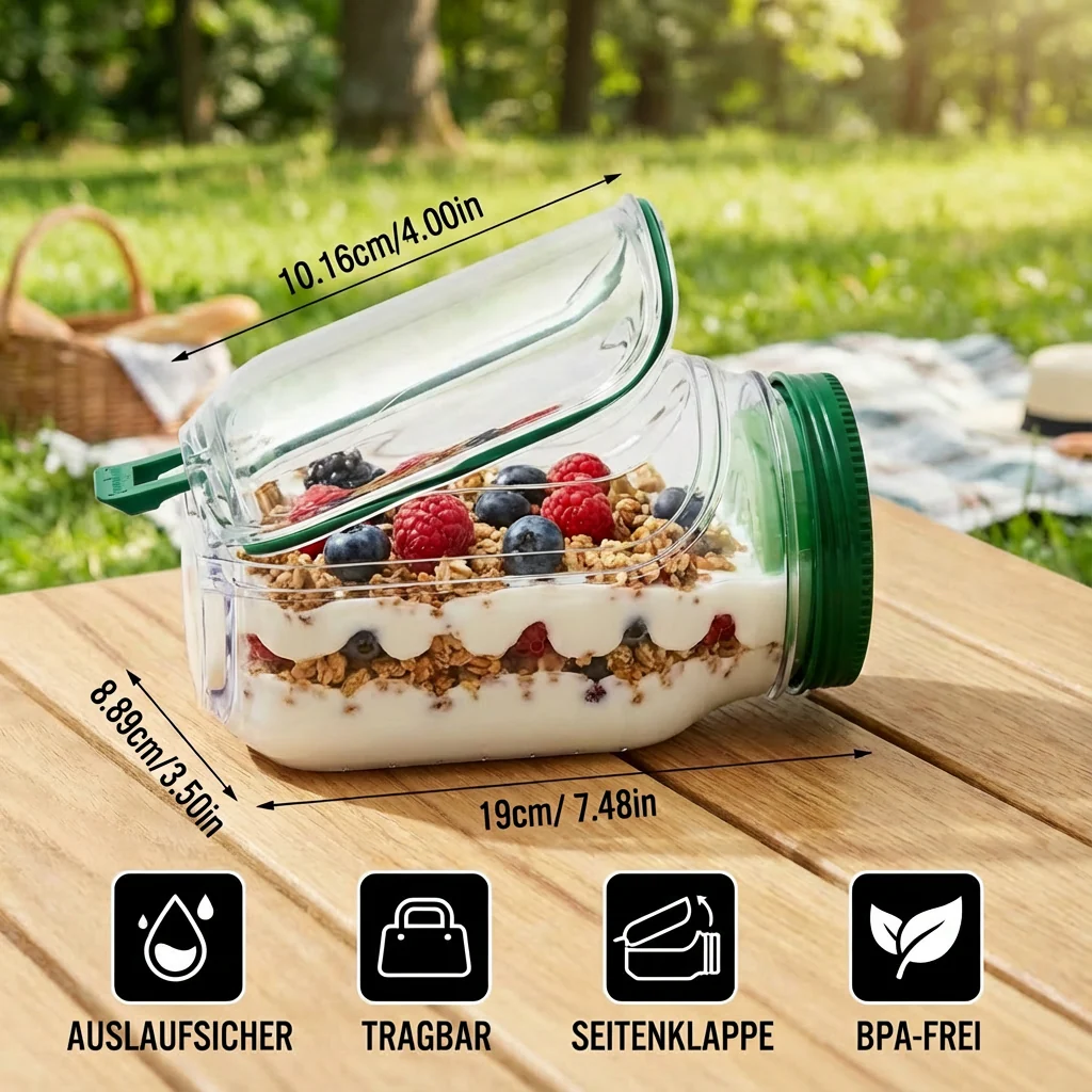 Travel-Friendly Food Container – Keep Meals Fresh, Crunchy, and Spill-Free - Image 2