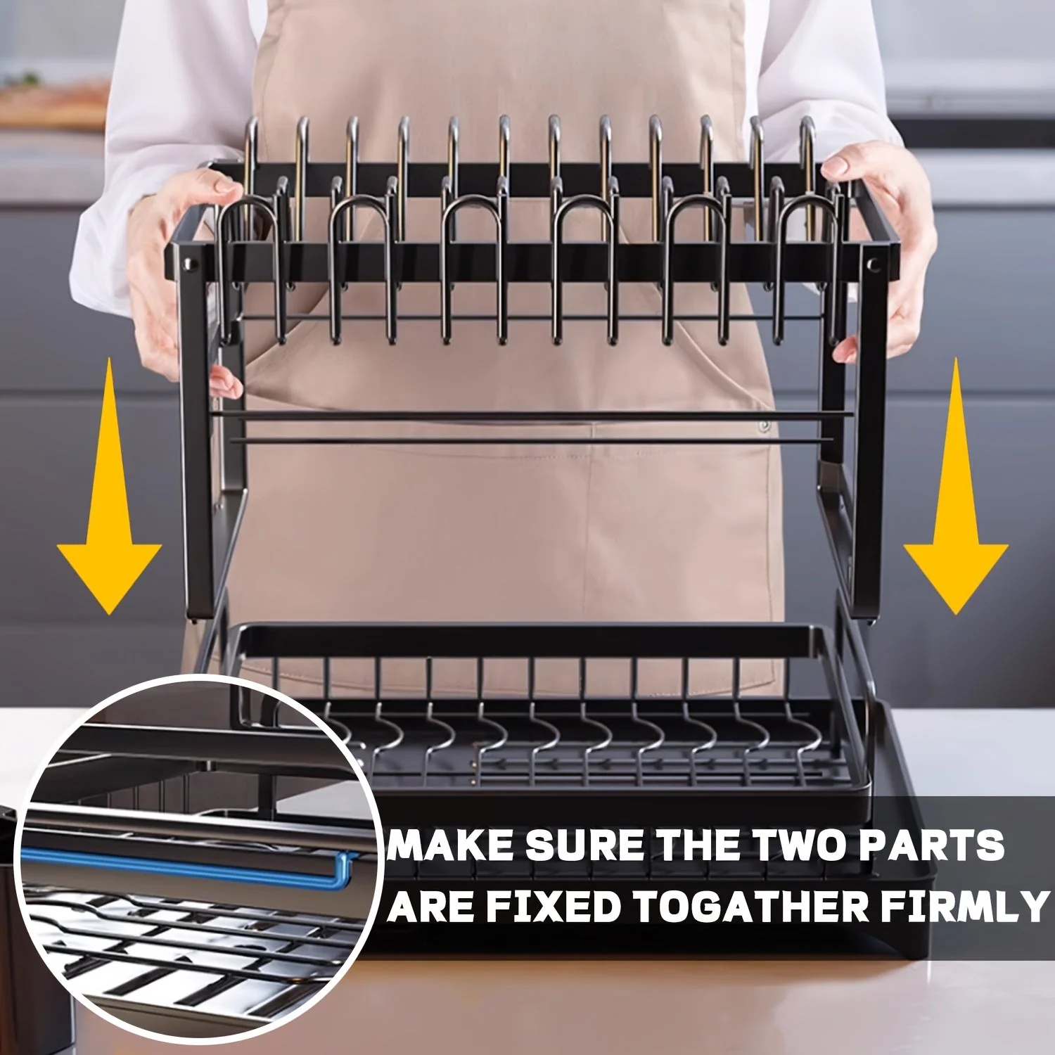 Two-Tier Draining Rack with Drainage System - Image 10