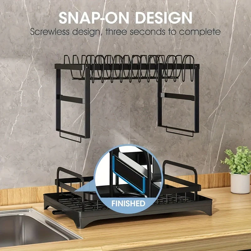 Two-Tier Draining Rack with Drainage System - Image 9