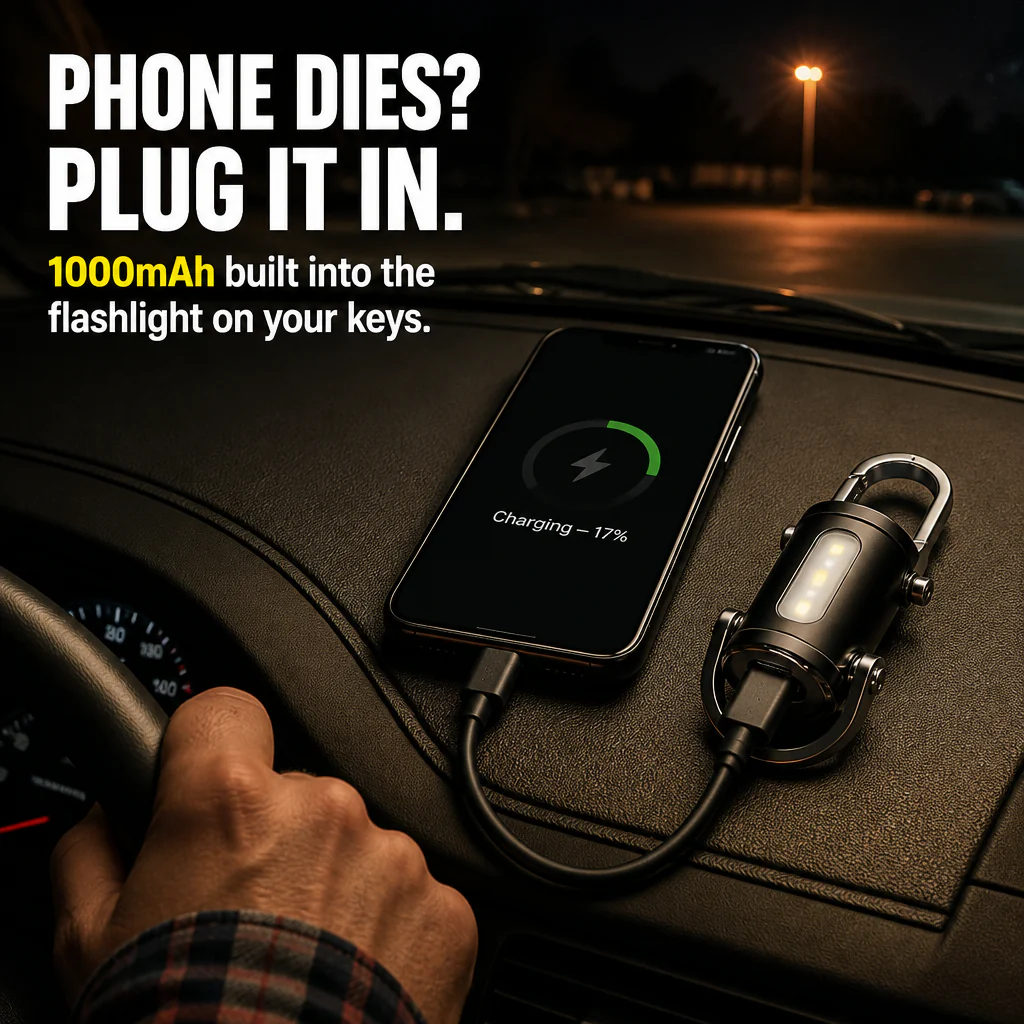 ValorBeam™ — Carry a 1200-Lumen Flashlight and Phone Charger on Your Keys - Image 4