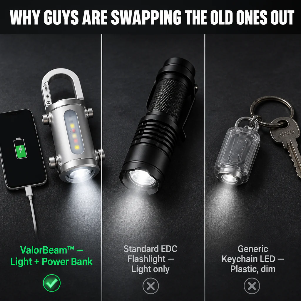 ValorBeam™ — Carry a 1200-Lumen Flashlight and Phone Charger on Your Keys - Image 6