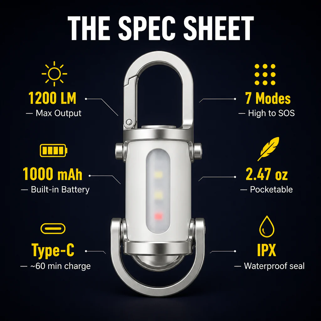 ValorBeam™ — Carry a 1200-Lumen Flashlight and Phone Charger on Your Keys - Image 7