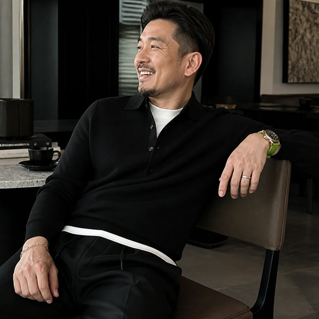 ValorWeave™ – Tailored Knit Polo with Spread Collar & Button Placket - Image 6