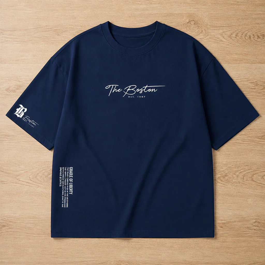 Vanguard™ – Relaxed Oversized Tee with Signature Script Detailing - Image 12