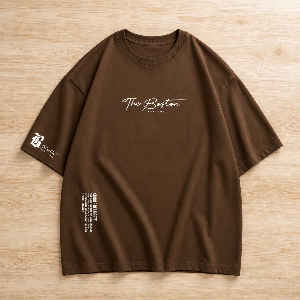 Vanguard™ – Relaxed Oversized Tee with Signature Script Detailing - Image 13