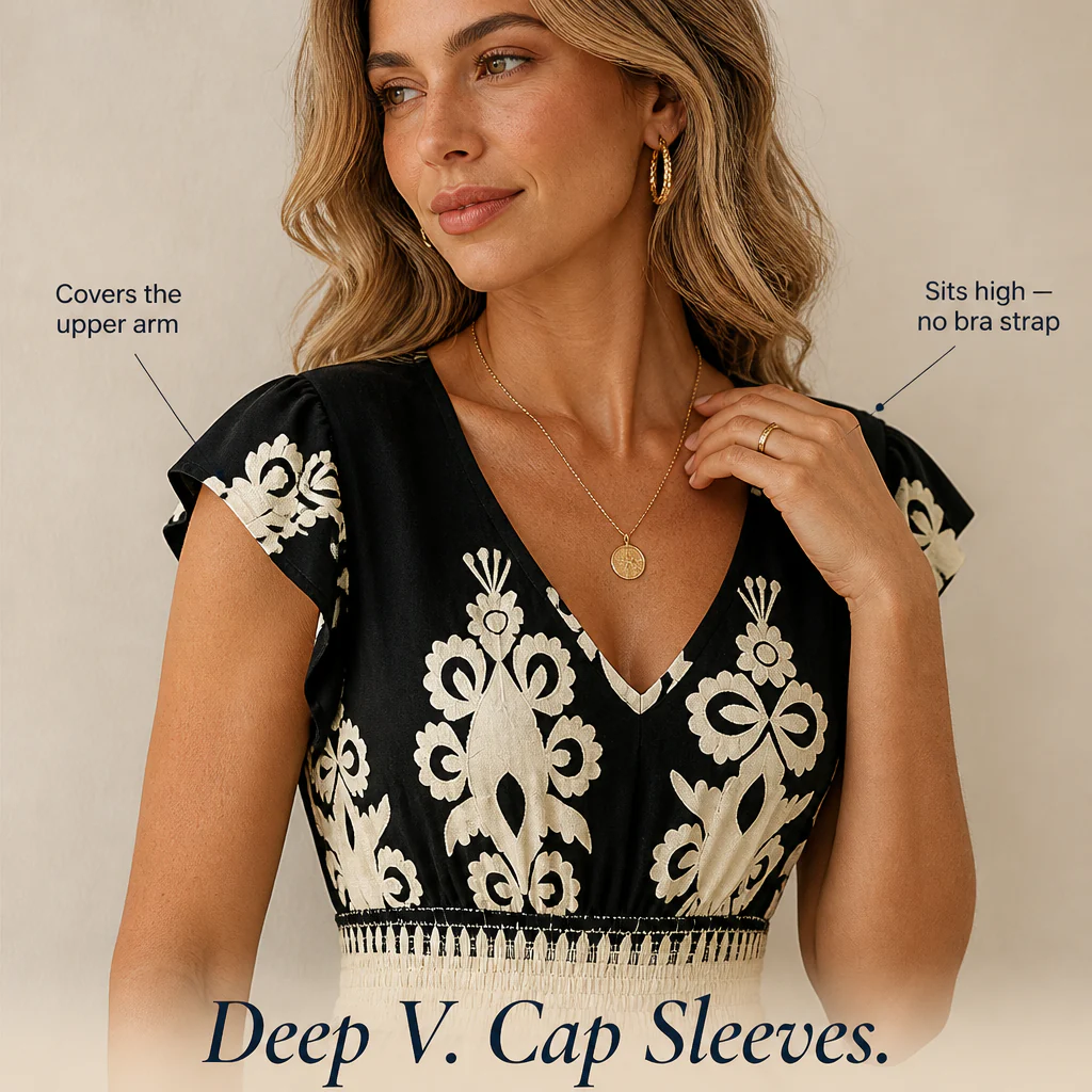 Vellureva™ — Wear One Cap-Sleeve Maxi from Café Lunch to Rooftop Dinner - Image 3