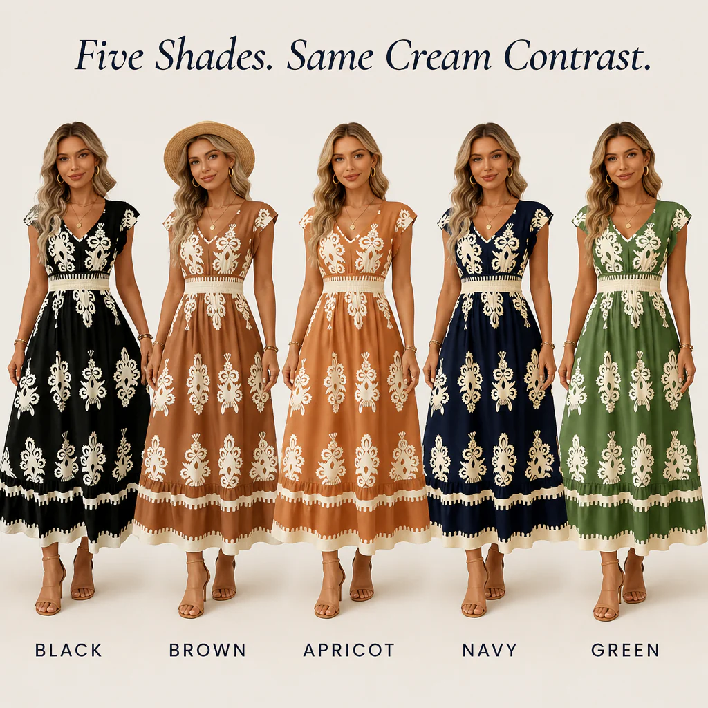 Vellureva™ — Wear One Cap-Sleeve Maxi from Café Lunch to Rooftop Dinner - Image 6