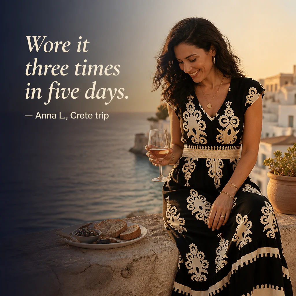 Vellureva™ — Wear One Cap-Sleeve Maxi from Café Lunch to Rooftop Dinner - Image 8