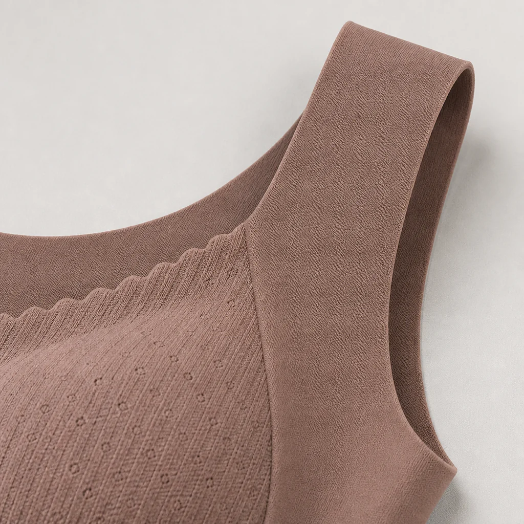 VeloFlex™ – Thermal Seamless Shaping Camisole with Built-In Lace Bra - Image 7