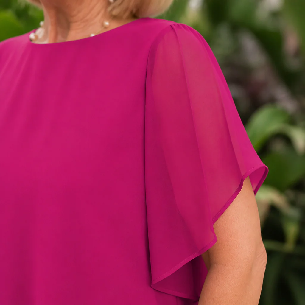 VeloraFit™ – Elegant Asymmetric Chiffon Two-Piece Pant Set - Image 6