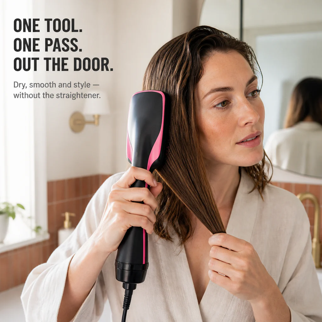 VeloSmooth™ — Cut Your Morning Hair Routine to One Tool, One Pass
