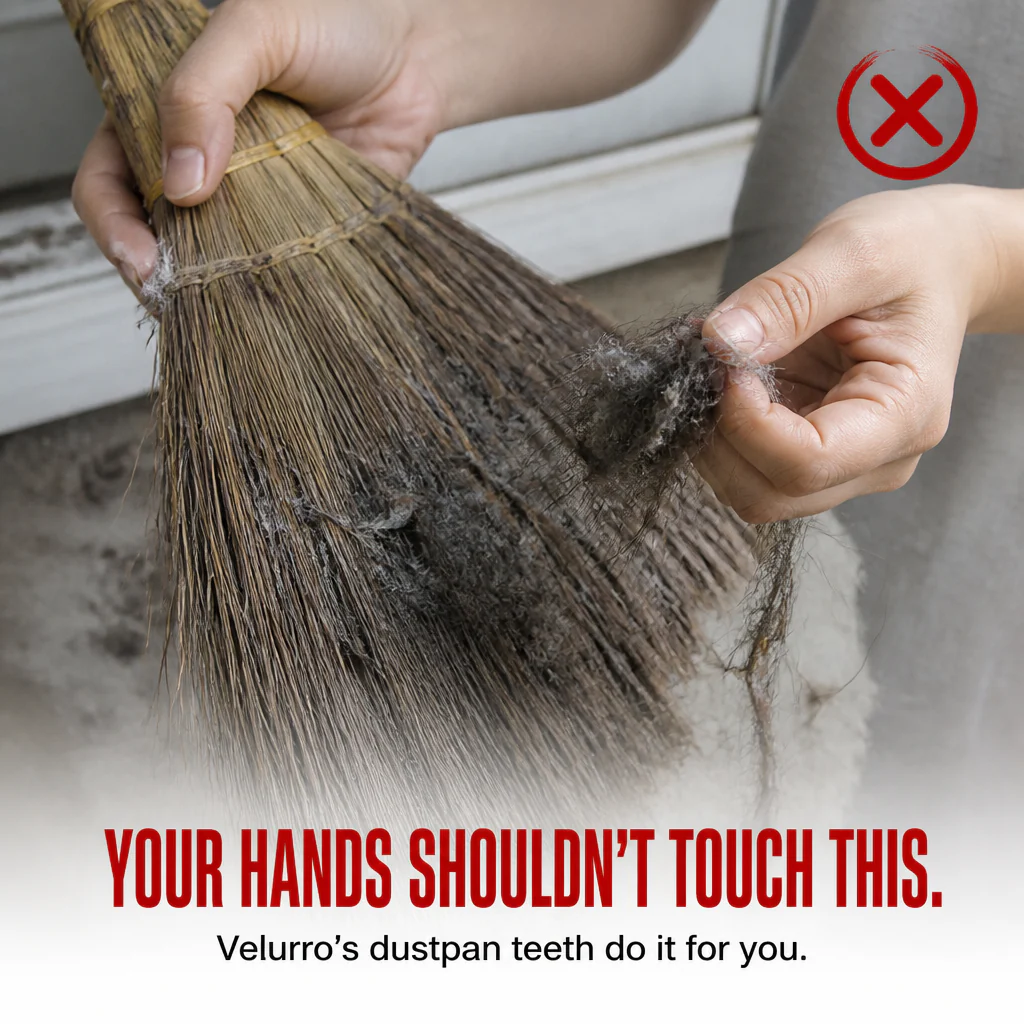 Velurro™ Shovel & Brush Set — Sweep Under Sofas and Strip Pet Hair Off Hands-Free - Image 2