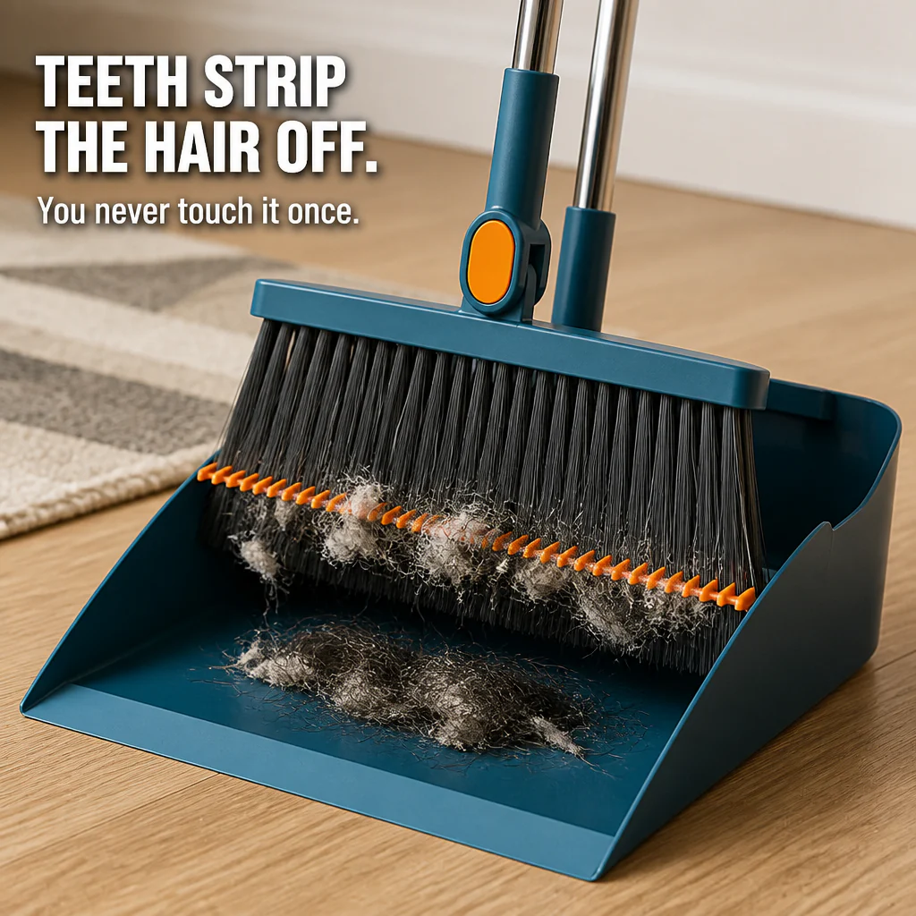 Velurro™ Shovel & Brush Set — Sweep Under Sofas and Strip Pet Hair Off Hands-Free - Image 4