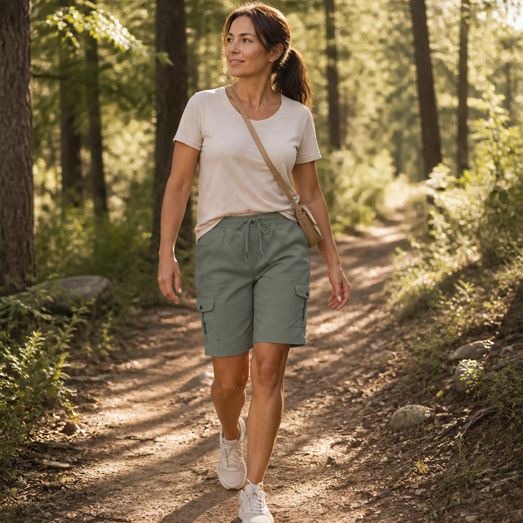 VentureLux™ – Quick-Dry Bermuda Cargo Shorts with UPF 50 Sun Protection