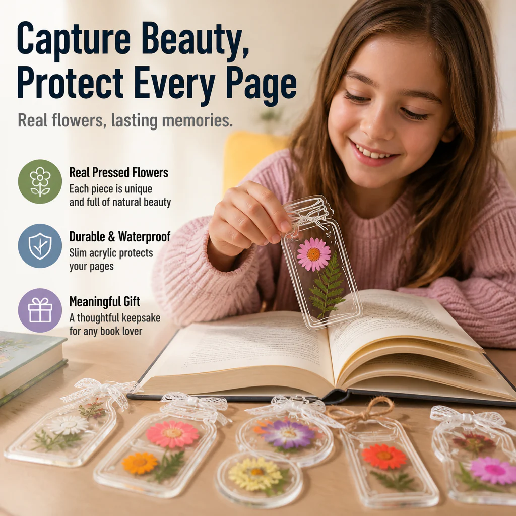 VerdantaLeaf™ — Mark Your Page With Real Pressed Flowers Sealed in Waterproof Acrylic - Image 6