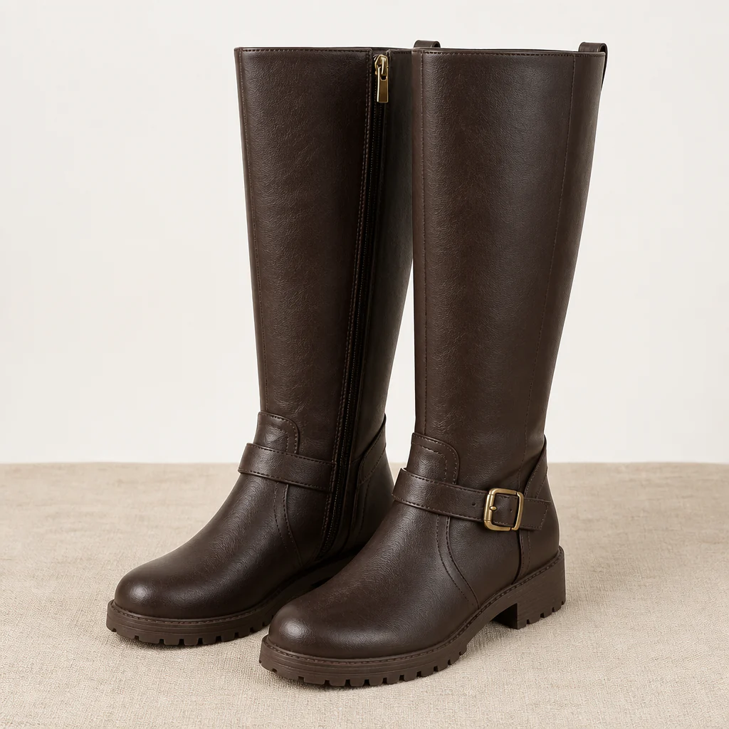 VeroStride™ – Classic Knee-High Riding Boots with Block Heel - Image 3