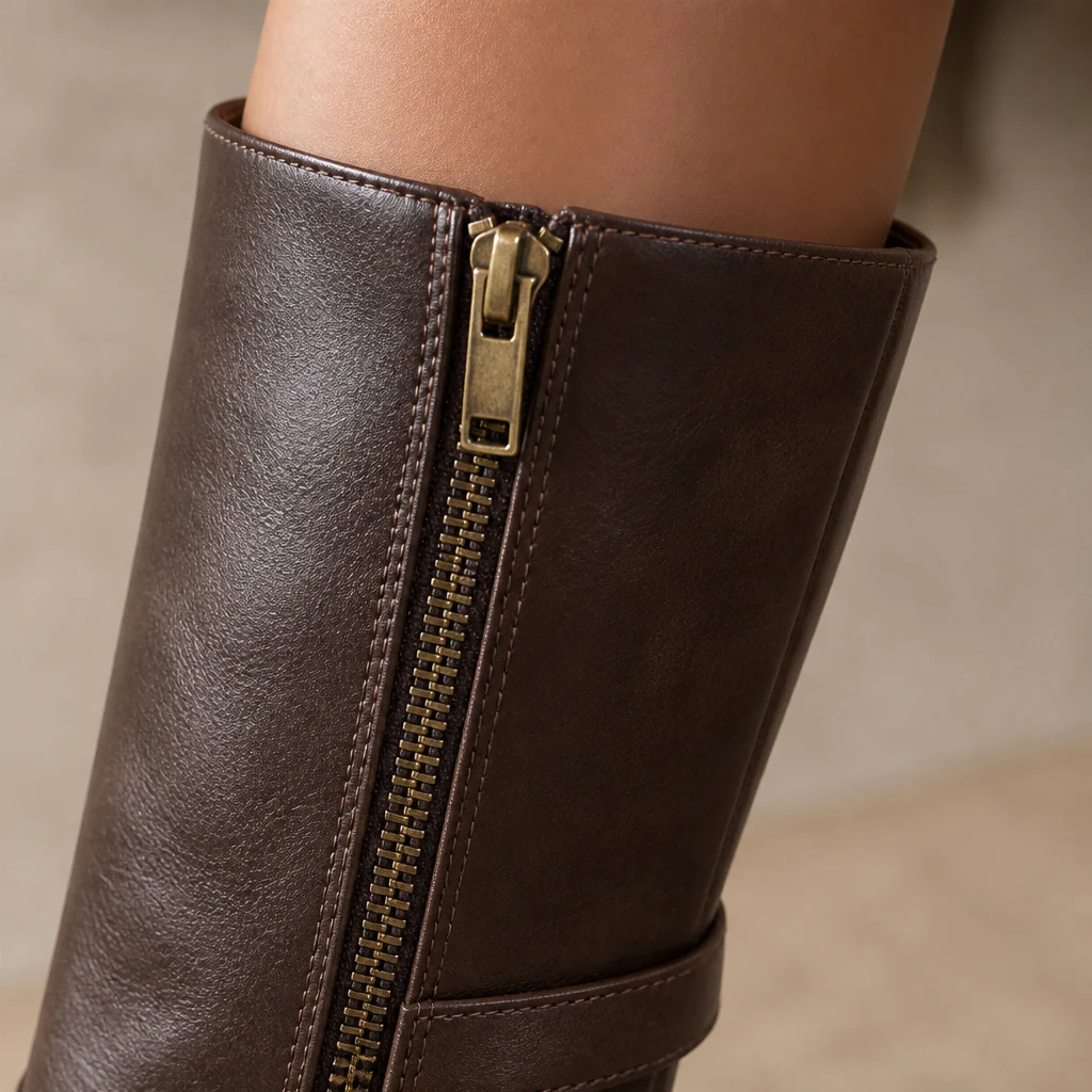 VeroStride™ – Classic Knee-High Riding Boots with Block Heel - Image 6