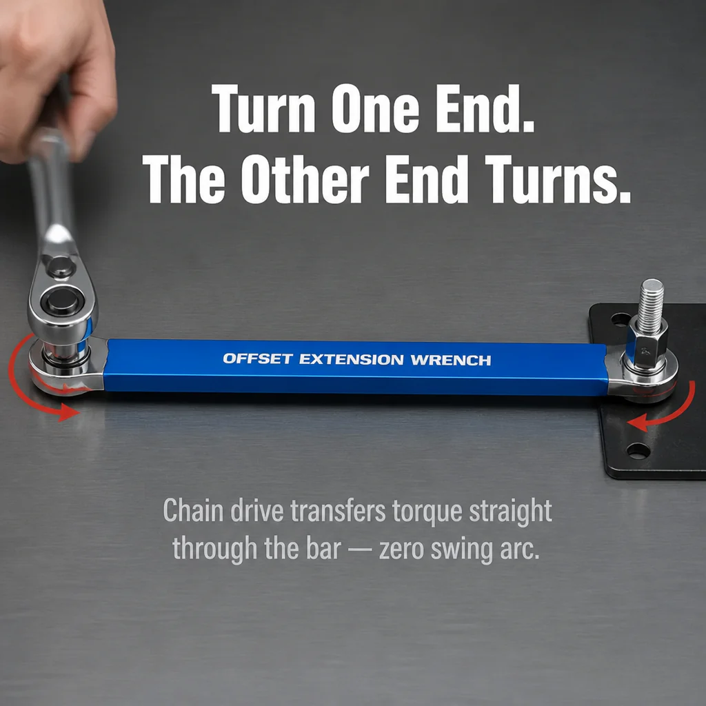 VersiGrip™ — Reach Buried Engine Bolts in Half-Inch Gaps With Zero Swing Arc - Image 4